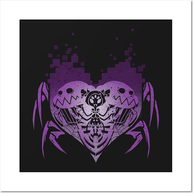 Underheart - Muffet Purple Wall Art by Drawerpunk